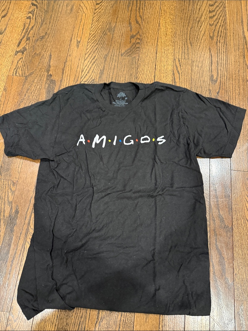 Amigos Graphic Short-Sleeve Tee - Black with Multicolor Accents